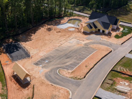 Clubhouse Framed at Quinn Residences at Snapping Shoals