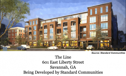 STANDARD COMMUNITIES ANNOUNCES FIRST GROUND UP DEVELOPMENT---A 219-UNIT MULTIFAMILY PROJECT IN SAVANNAH, GA