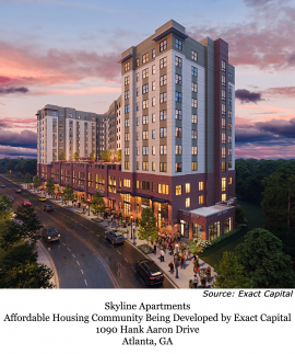 EXACT CAPITAL LEADS PUBLIC-PRIVATE PARTNERSHIP DEVELOPING  250-UNIT 100 PERCENT AFFORDABLE COMMUNITY IN ATLANTA