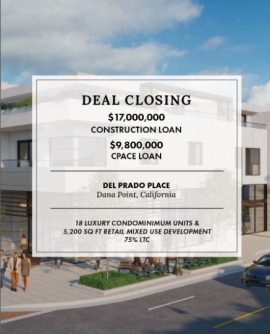 Concord Summit Capital Closes $26.8 Million of Total Construction Financing for Del Prado Place