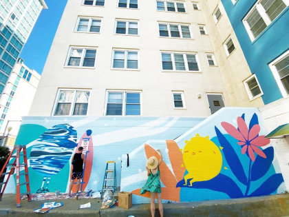 LYND LIVING Brightens Virginia Beach with Mayflower Apartments Murals by Popular Artists Kelly Towles and Red Swan