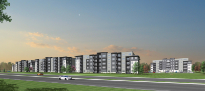 Construction proceeding on 184-unit Five43 Apartments in Harford County, Maryland, with delivery set for early 2024