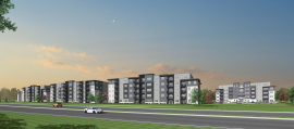 Construction proceeding on 184-unit Five43 Apartments in Harford County, Maryland, with delivery set for early 2024